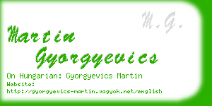 martin gyorgyevics business card